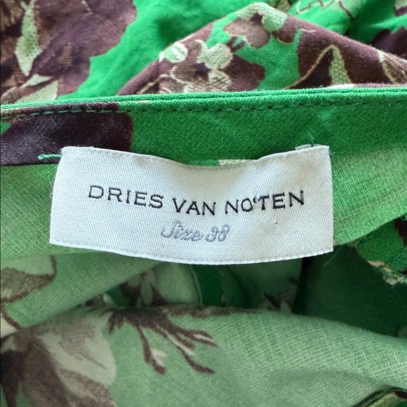 Dries Van Noten Floral Green Dress - Picture 6 of 7